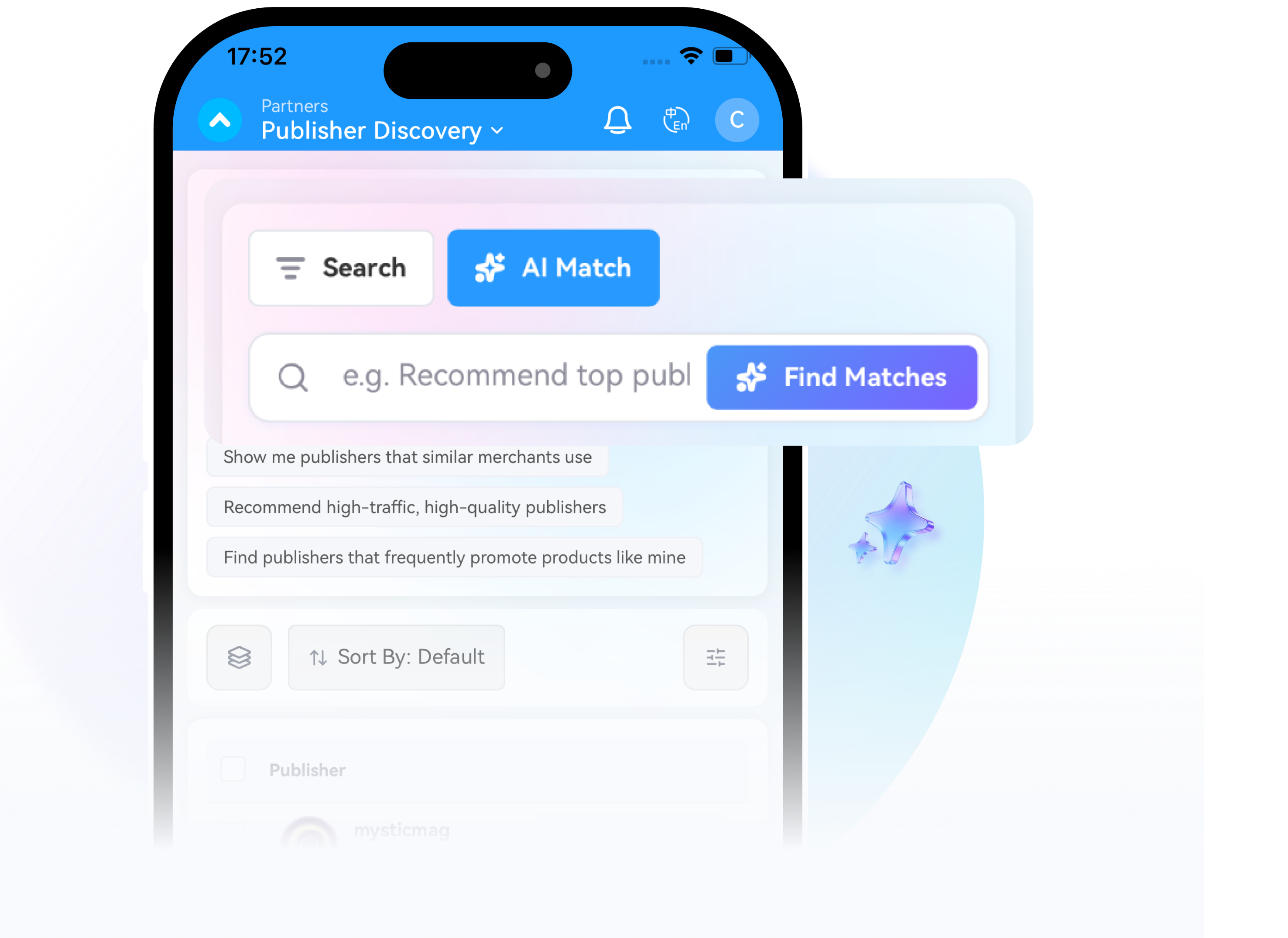 PartnerBoost App partner discovery screens